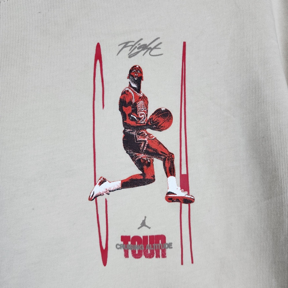 Air Jordan T-Shirt Mens 2XL Off-White Flight Tour Cruising Altitude Graphic Tee - Picture 8 of 10